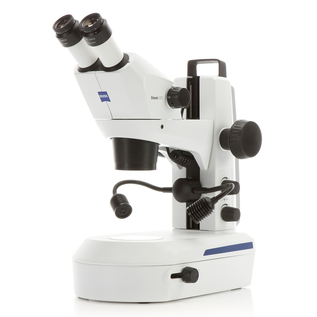 ZEISS Zoom-Stereomikroskop Stemi 305, LAB, bino, Greenough, w.d. 110 mm, 10x/23, 0.8x-4.0x
